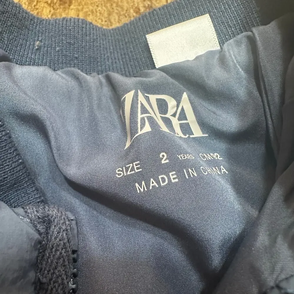 Zara Toddler Quilted Bomber Jacket sz 2T